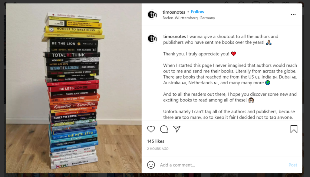 Bookstagram Post
