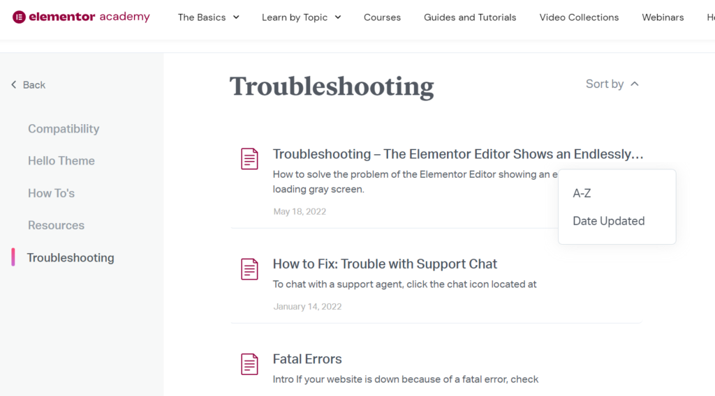 Elementor errors